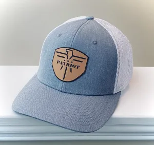 FlexFit Grey/White Leather Patch