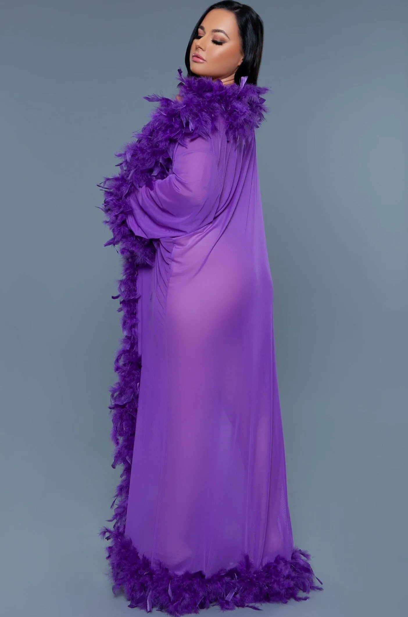 Full-Length Feather Robe