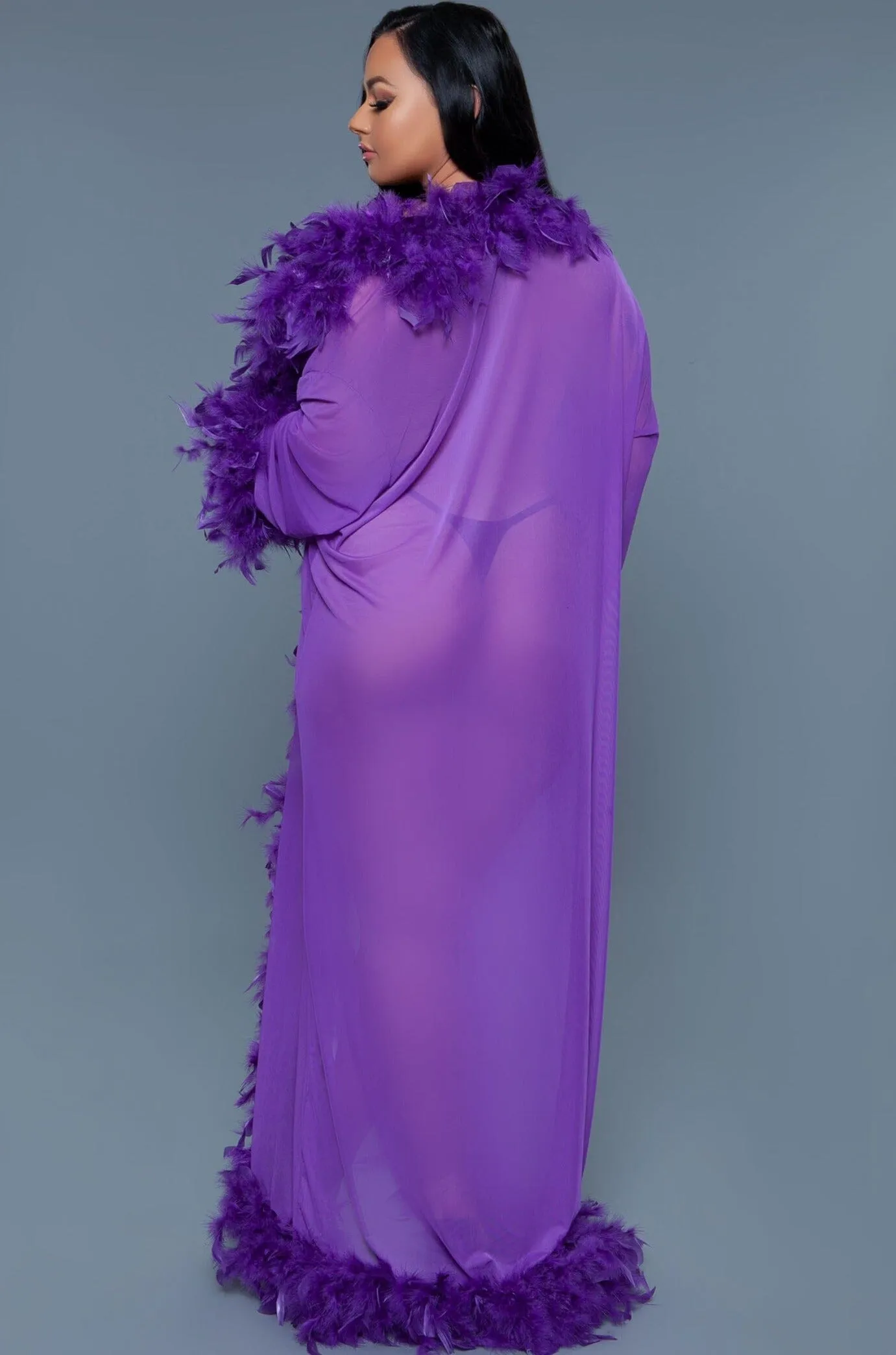 Full-Length Feather Robe