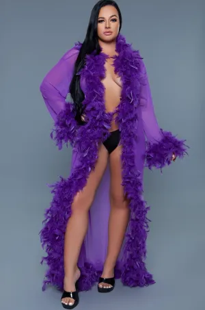 Full-Length Feather Robe