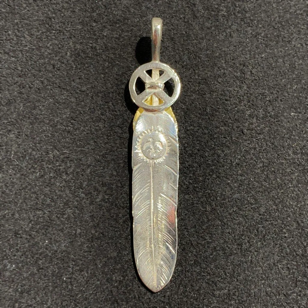 Goros Heart Wheel Feather - Silver And Gold