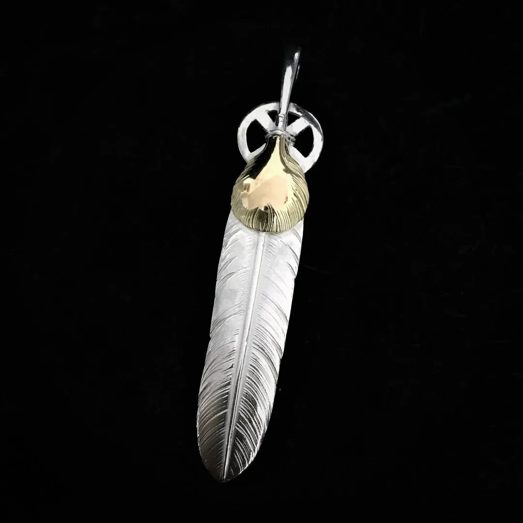 Goros Heart Wheel Feather - Silver And Gold