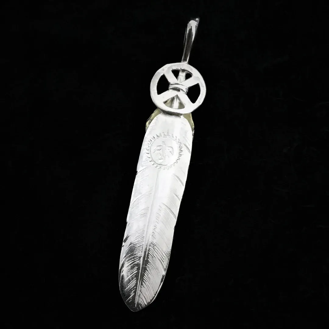 Goros Heart Wheel Feather - Silver And Gold