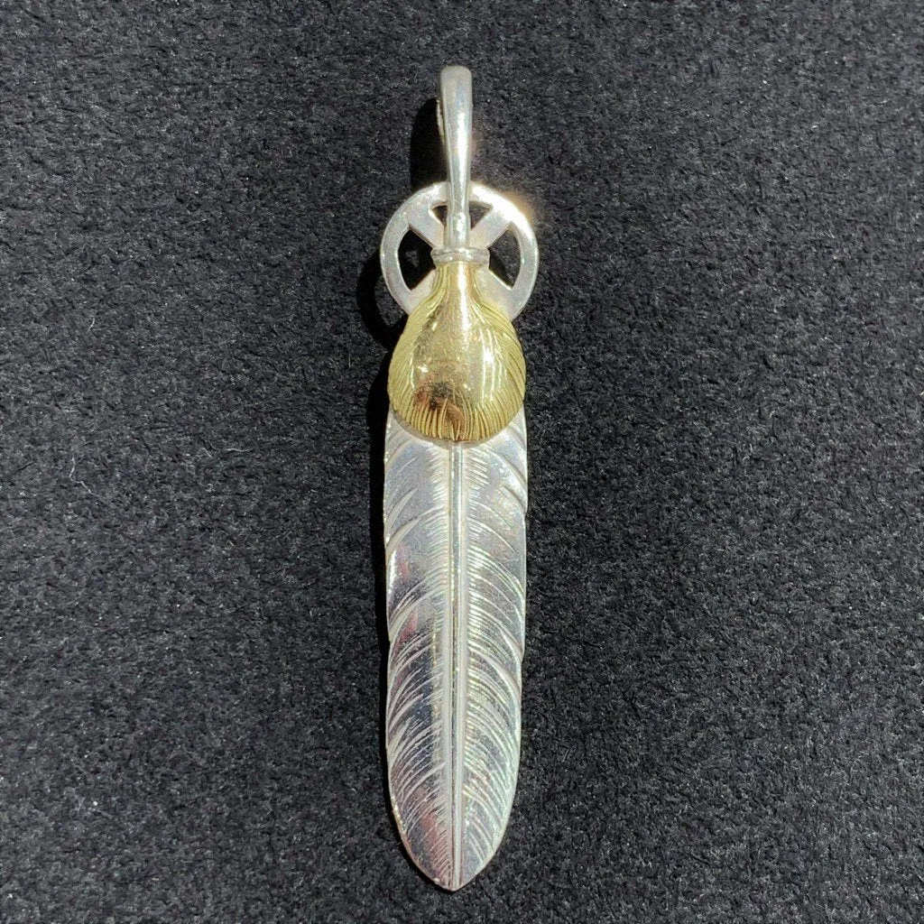 Goros Heart Wheel Feather - Silver And Gold