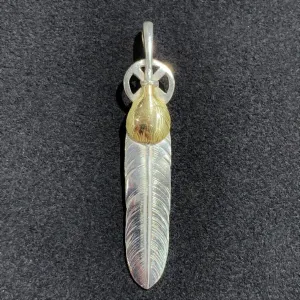 Goros Heart Wheel Feather - Silver And Gold