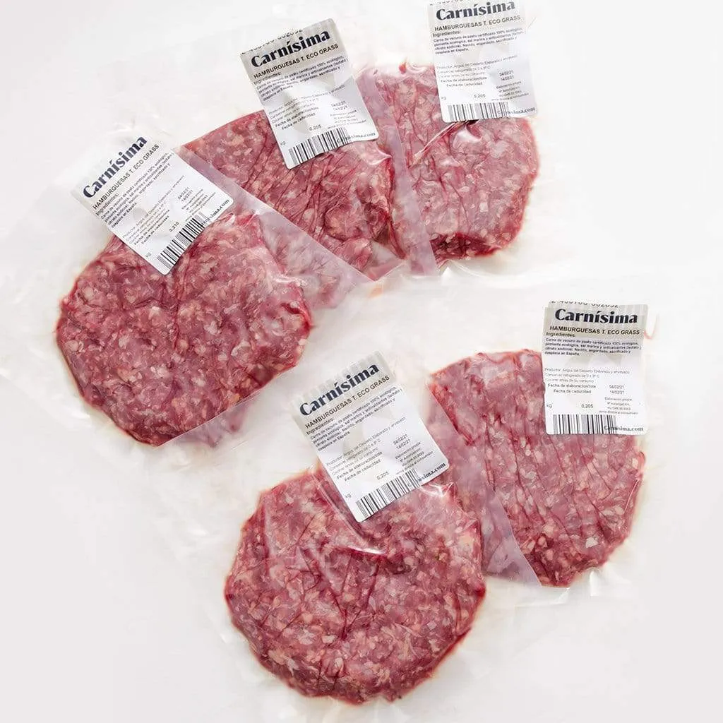 Hamburguesas de Ternera Eco Pasto 200 g/ud