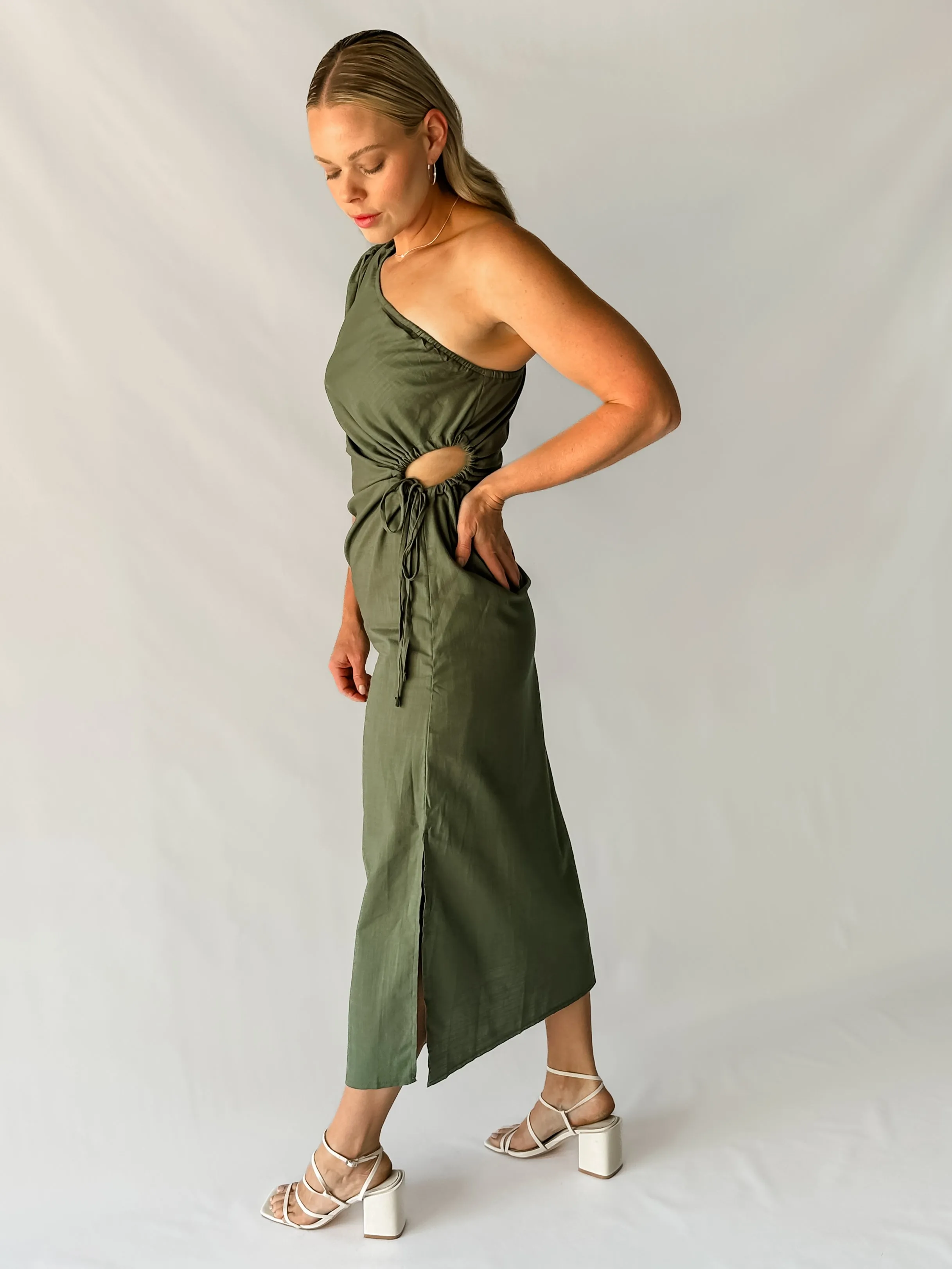 HARRIET DRESS - KHAKI