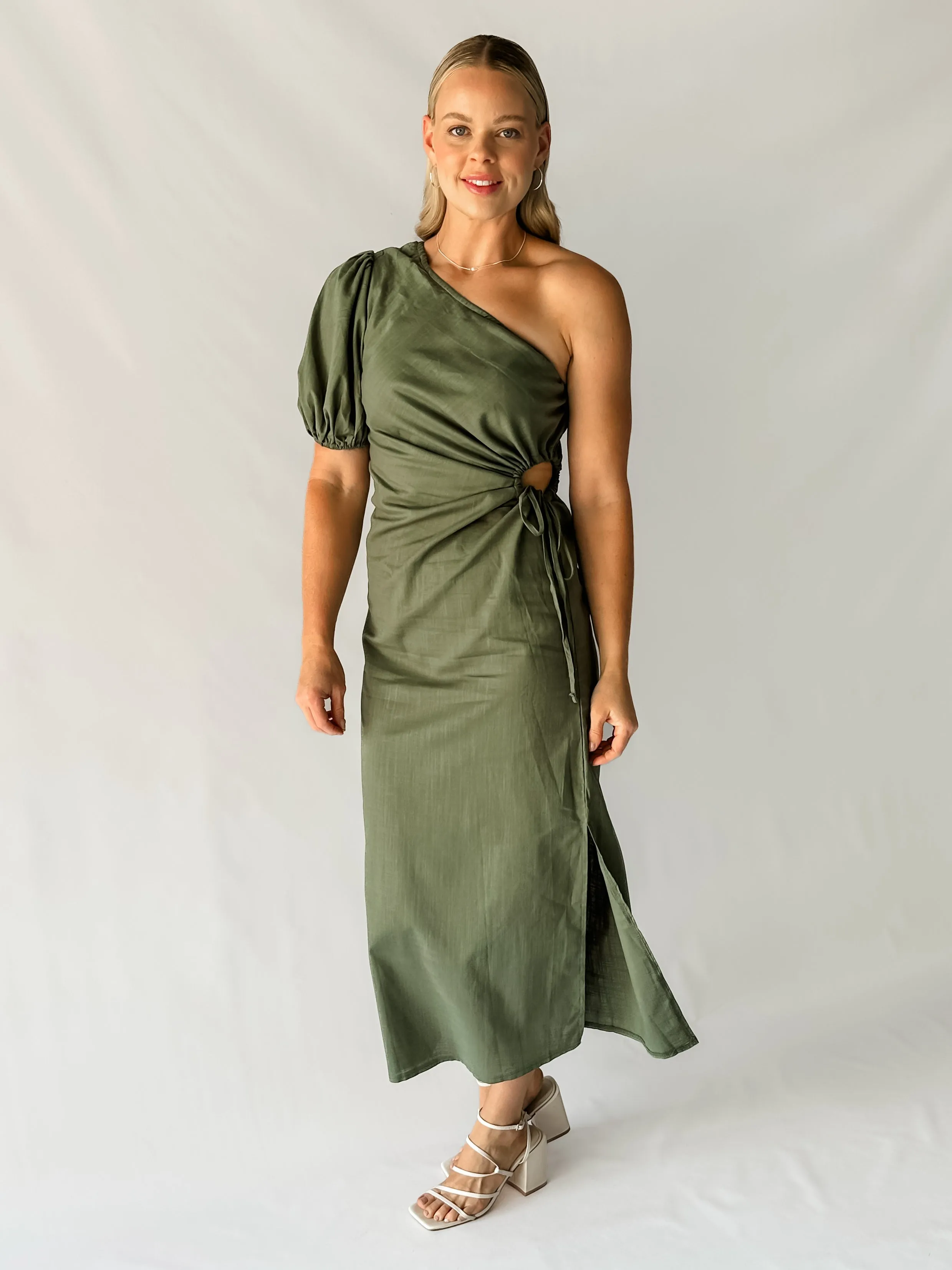 HARRIET DRESS - KHAKI