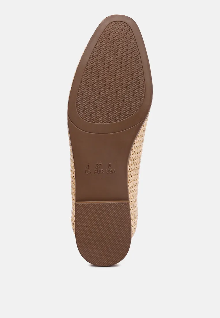 Horsebit Raffia Loafers By Ruw