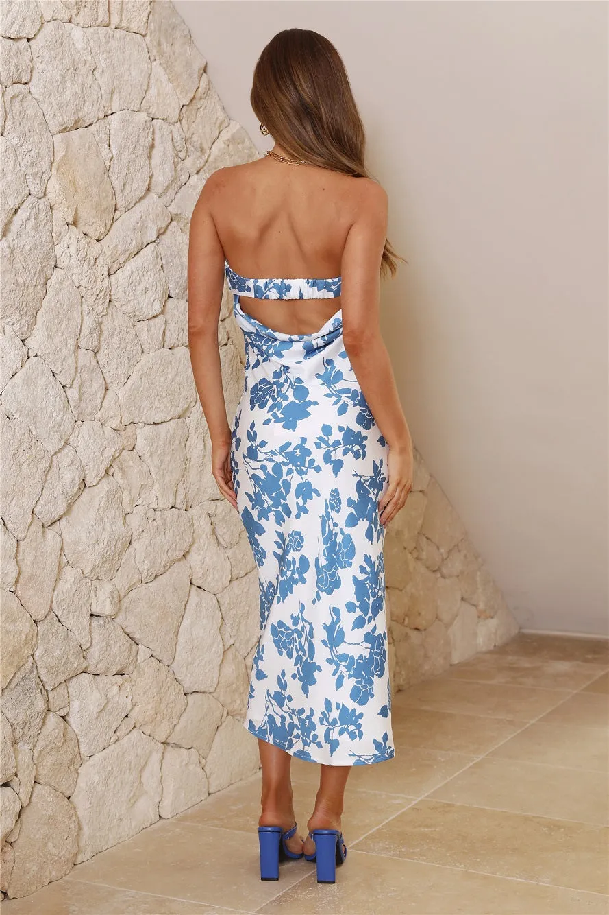 Island Vibe Satin Maxi Dress White