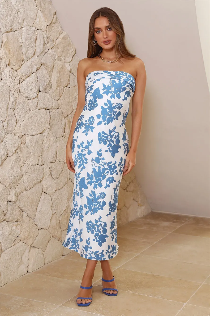 Island Vibe Satin Maxi Dress White