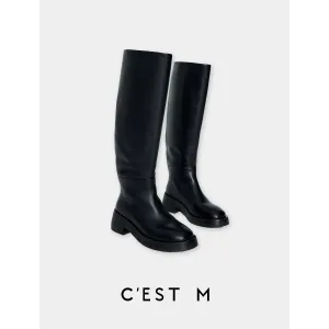 Italian Cowhide Knee-High Boots