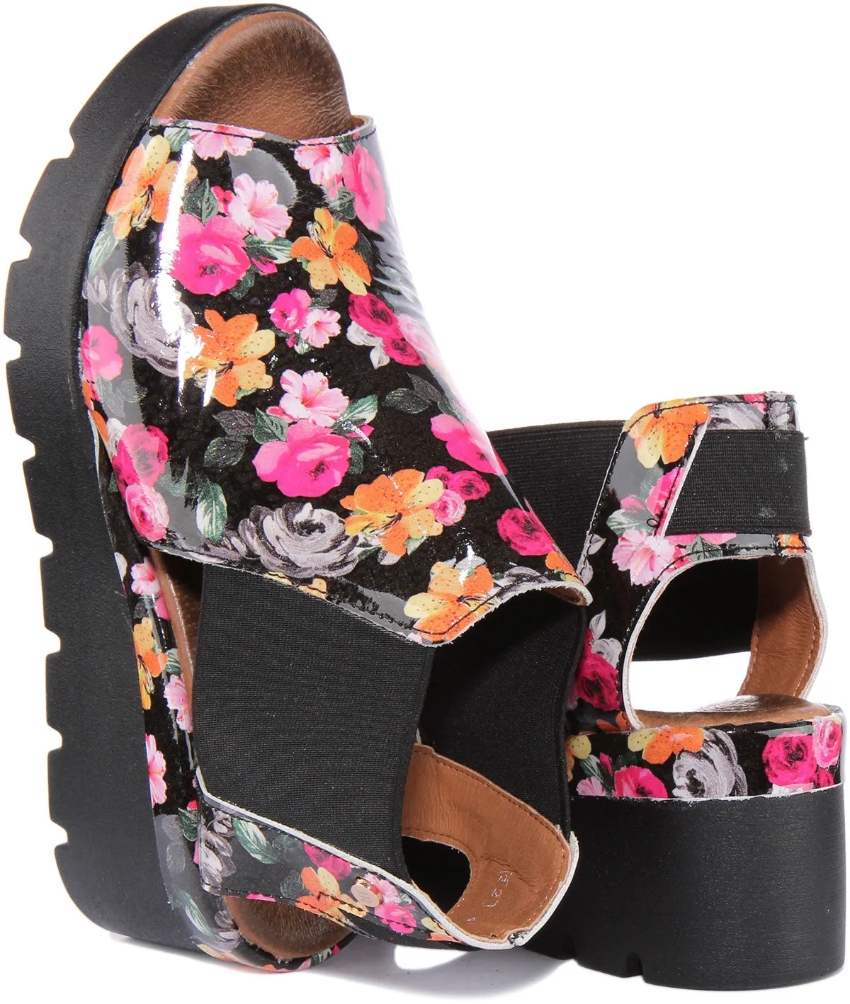 Justinreess England 7100 In Black Patent For Women | Secret Sale