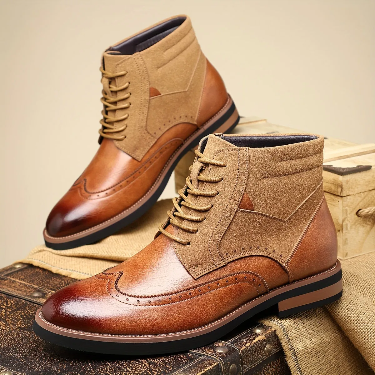Kevin - Leather & Suede Boots