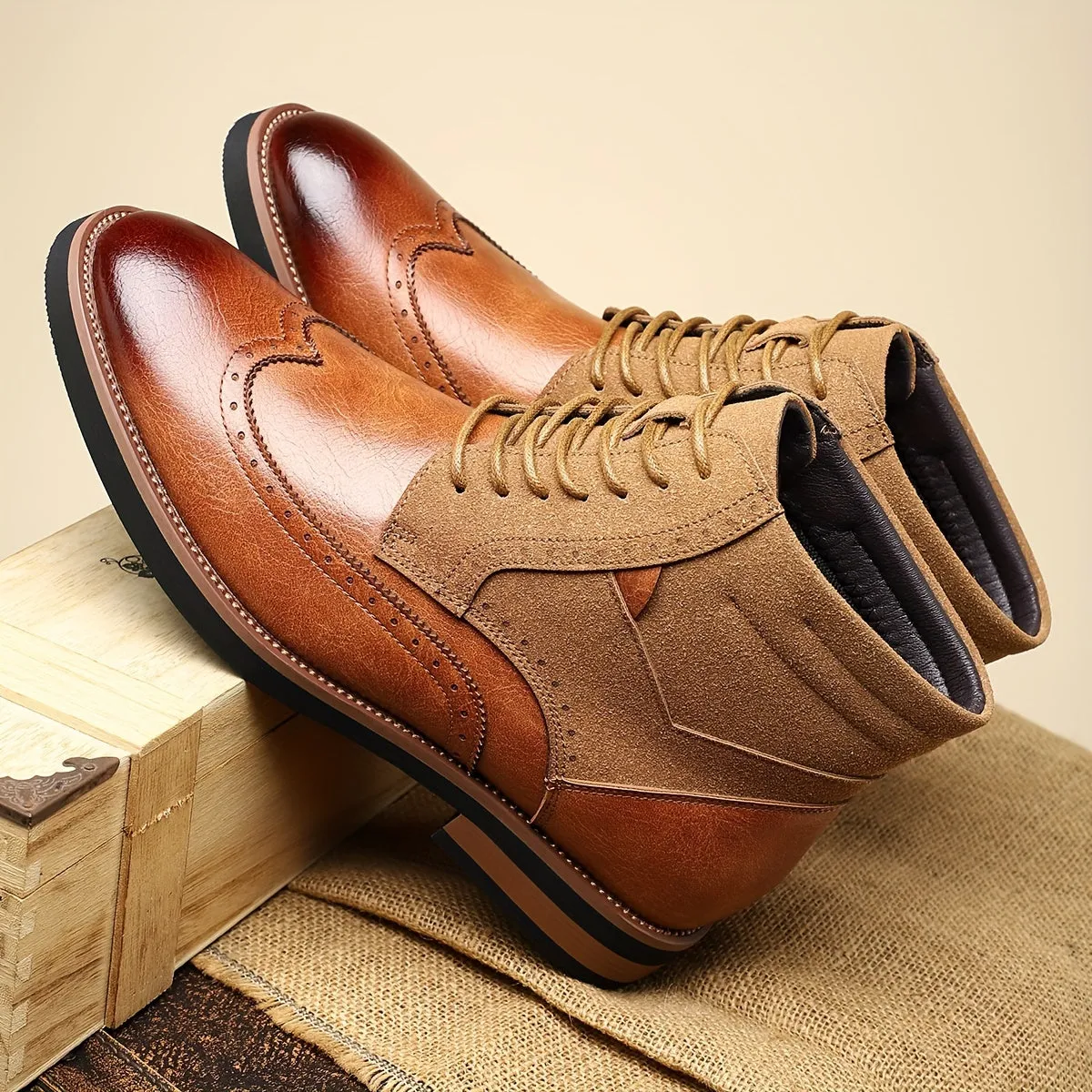 Kevin - Leather & Suede Boots