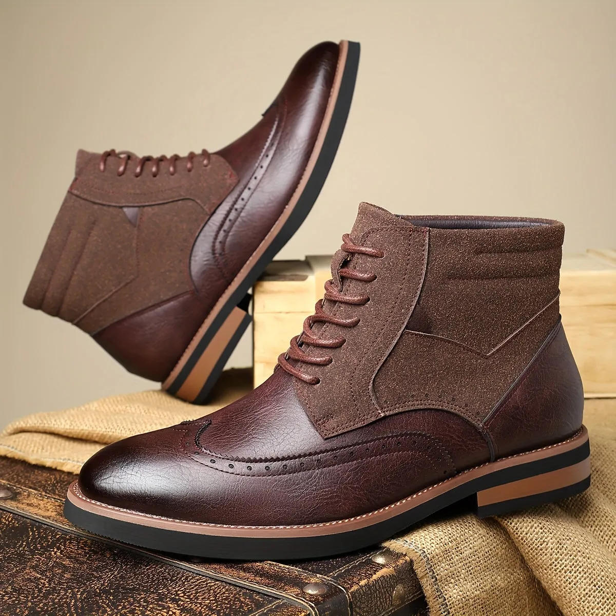 Kevin - Leather & Suede Boots