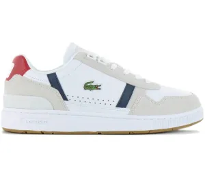 LACOSTE T-Clip Leather - Herren Sneakers Schuhe Leder Weiß 740SMA0048407