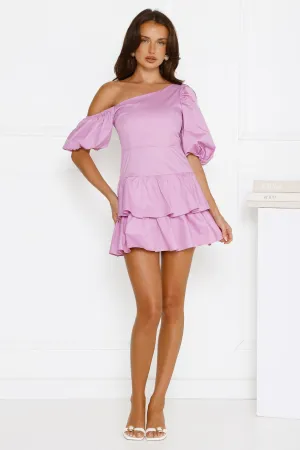 Ladylike Etiquette Mini Dress Lilac