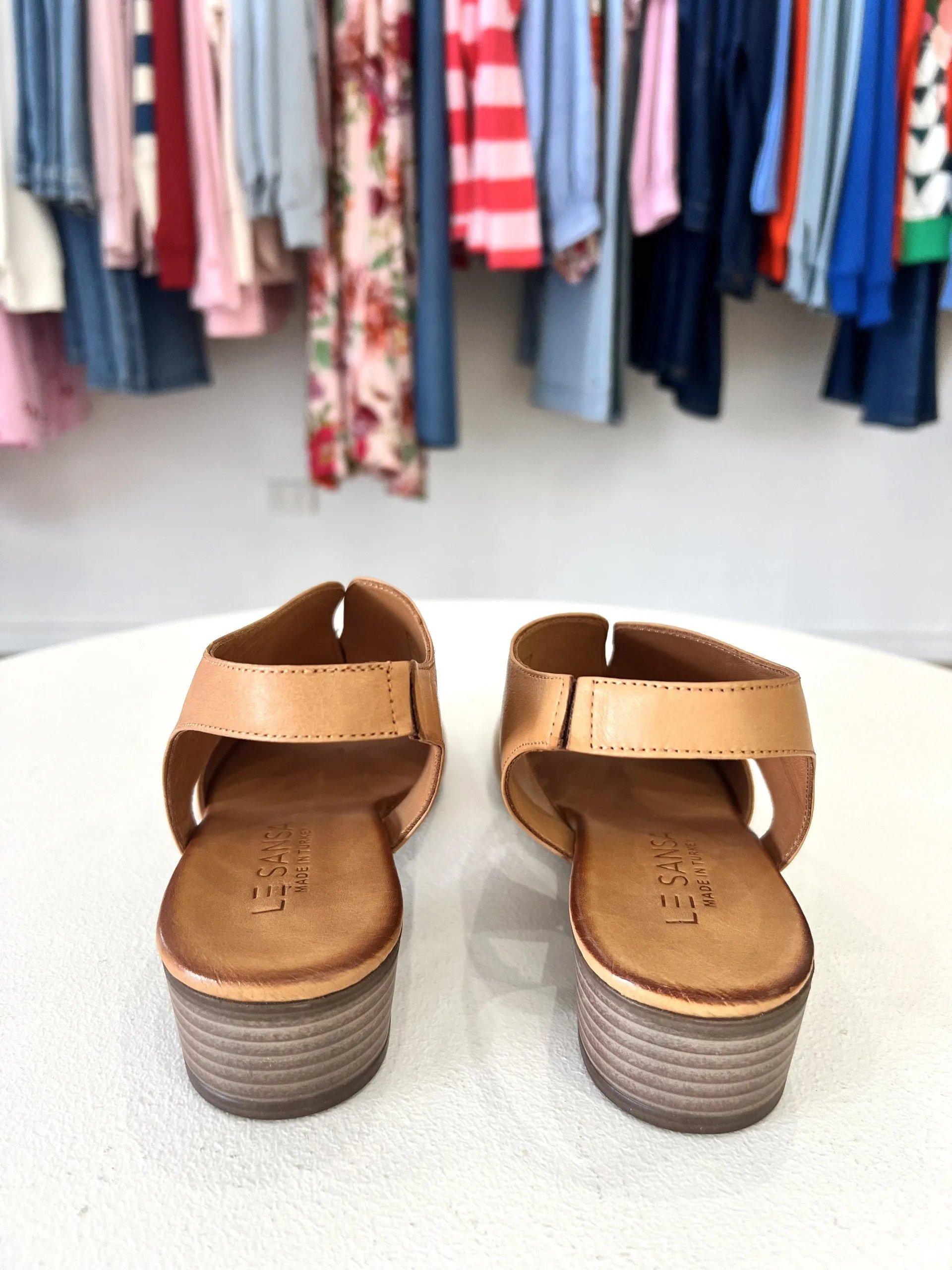 LEADER LEATHER HEEL || TAN