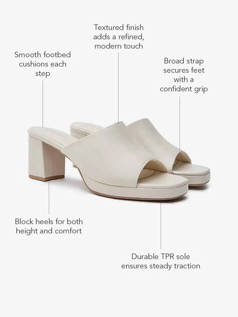 LUNA BLU Ivory Heel Sandals