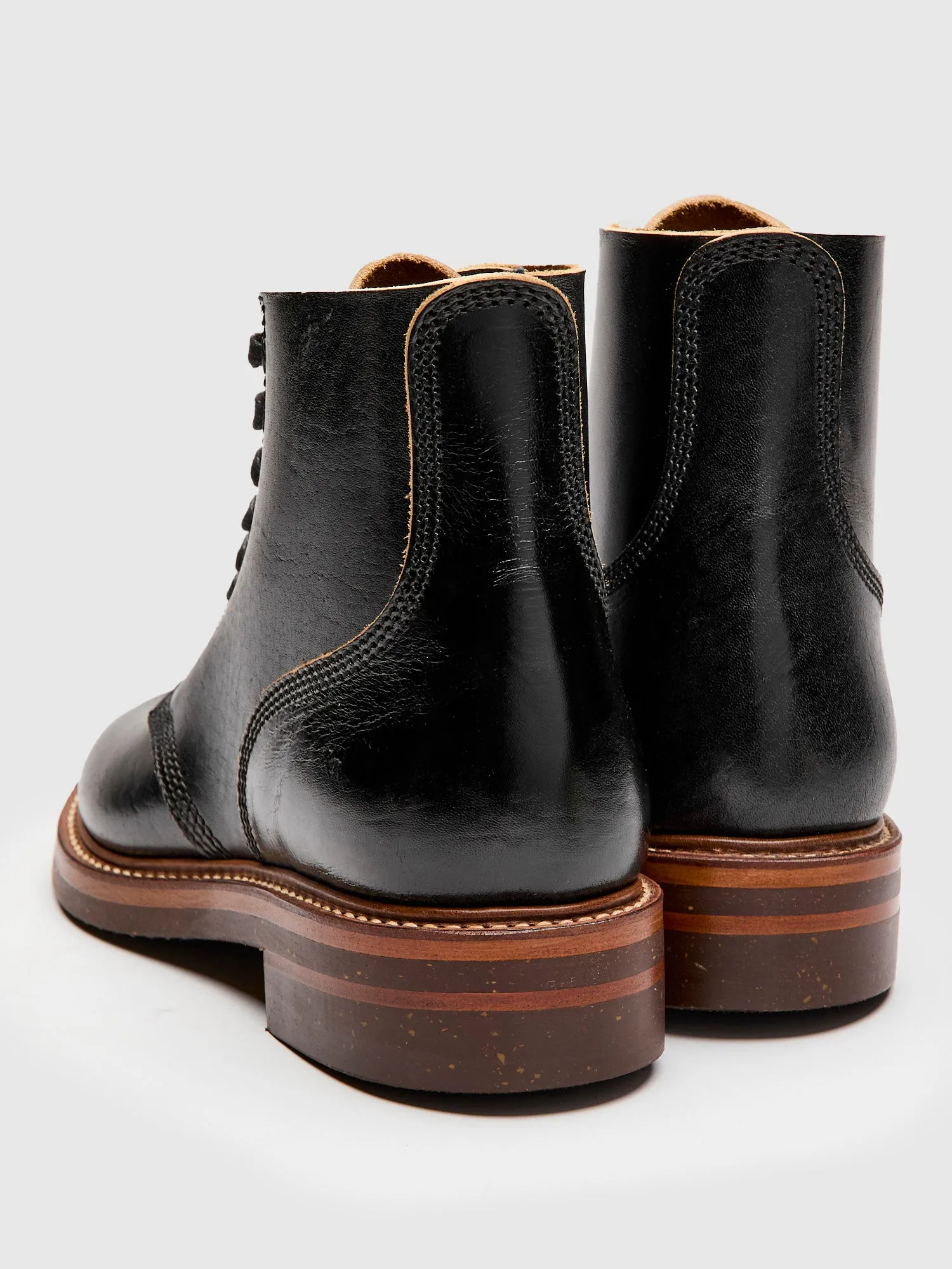 M-43 Service Shoe Boot in Black Shinki Teacore Horsebutt