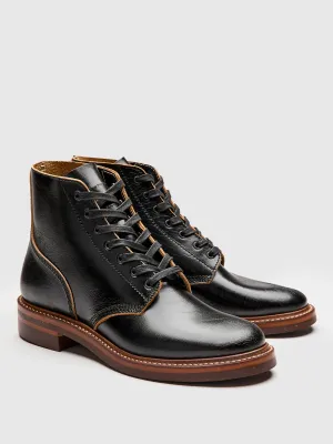 M-43 Service Shoe Boot in Black Shinki Teacore Horsebutt