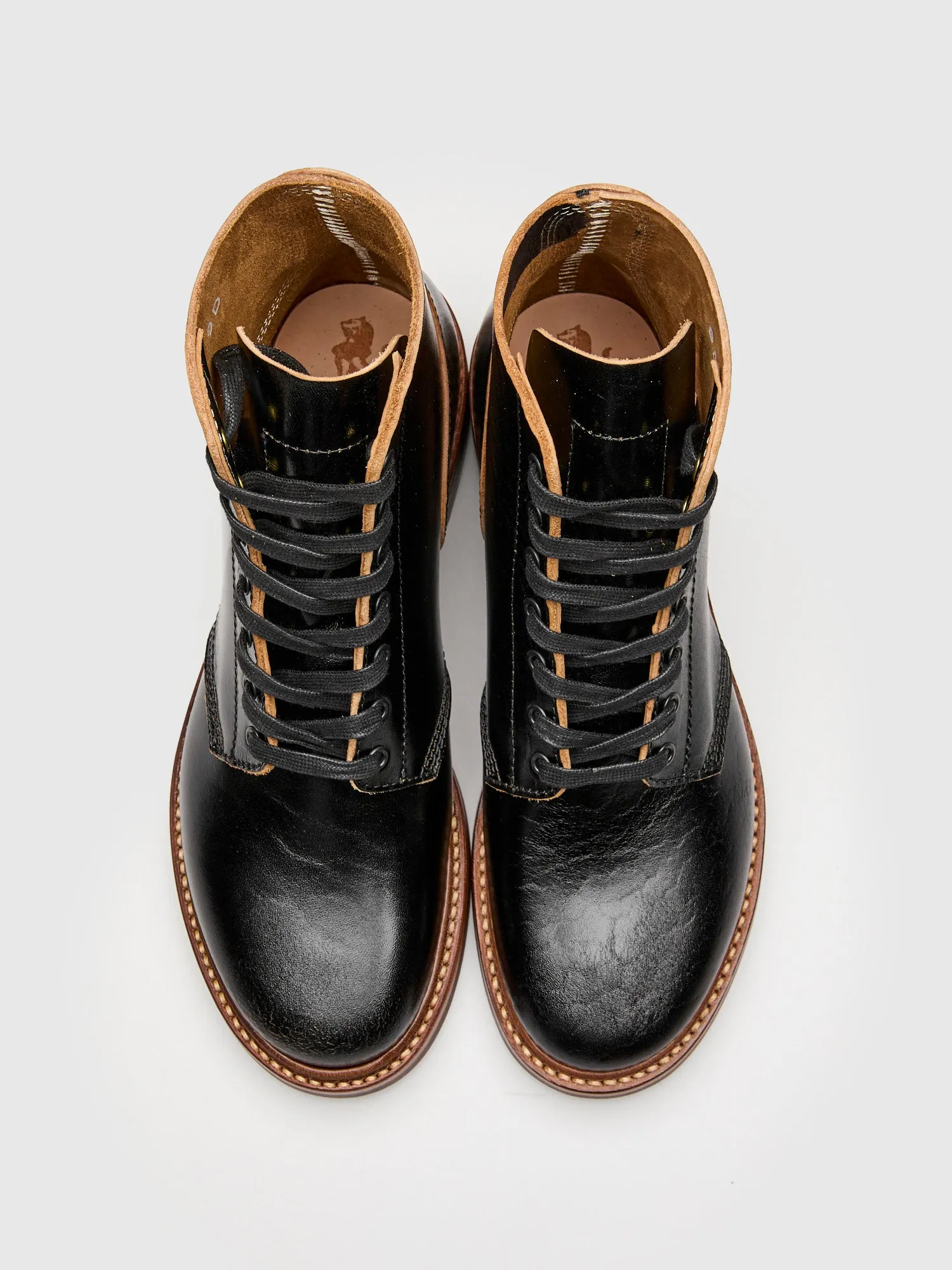 M-43 Service Shoe Boot in Black Shinki Teacore Horsebutt