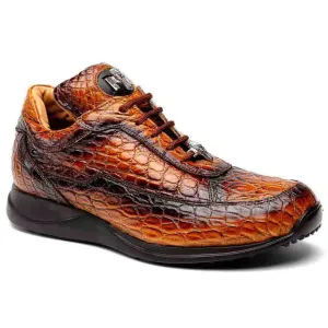 Mauri 8900/2 Alligator Sneakers Cognac Dirty Gold
