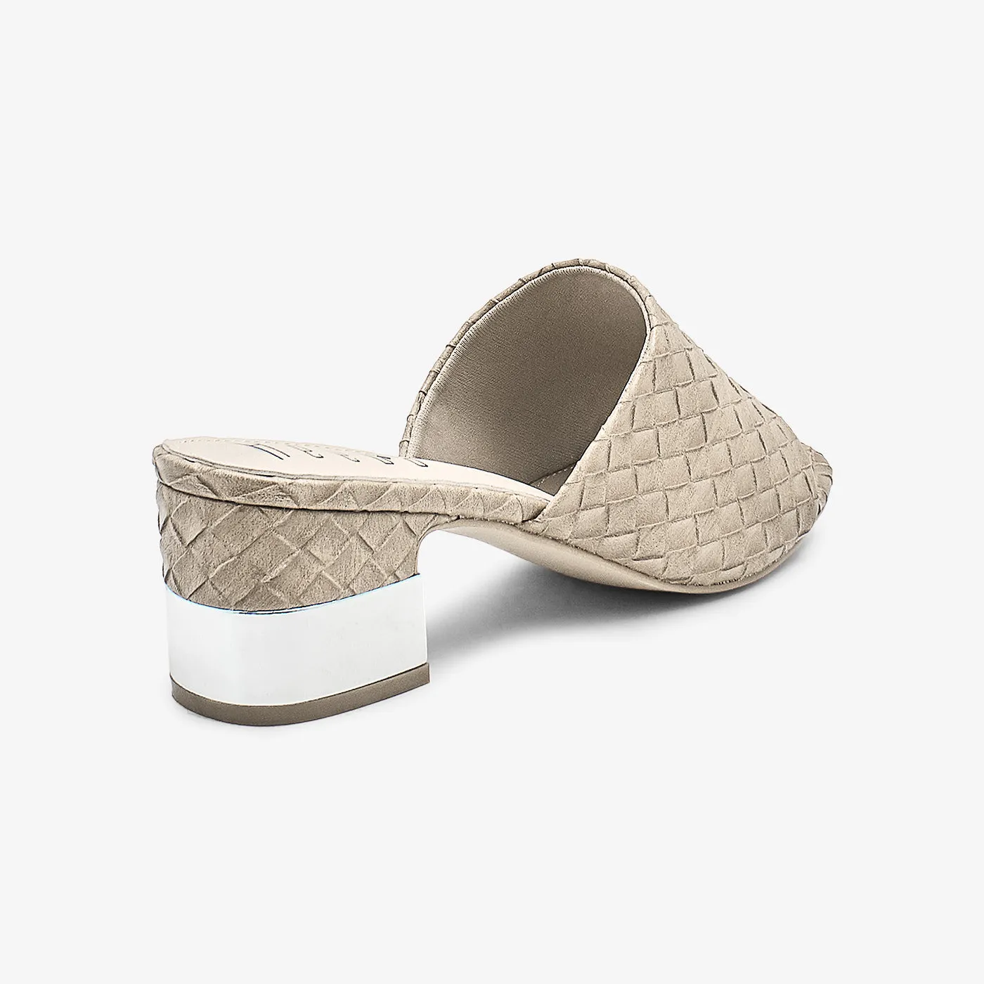 Metallic Womens Block Heels