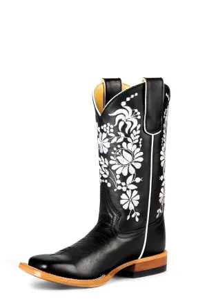 Miss Macie Bean Kids Girls Dylan Black Water Leather Fashion Boots 13 M