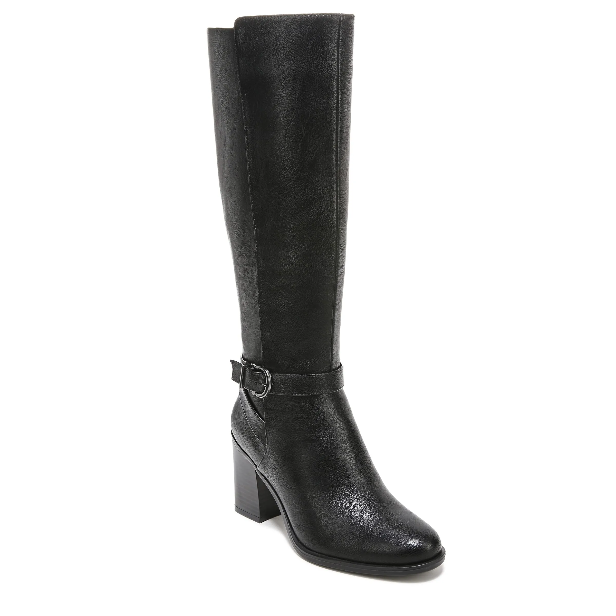 Naturalizer Womens Joslynn Knee High Boot Black Smooth 9 M