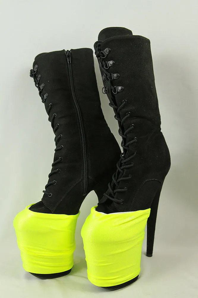 NEON YELLOW SPARKLE High Heel Shoe Protector