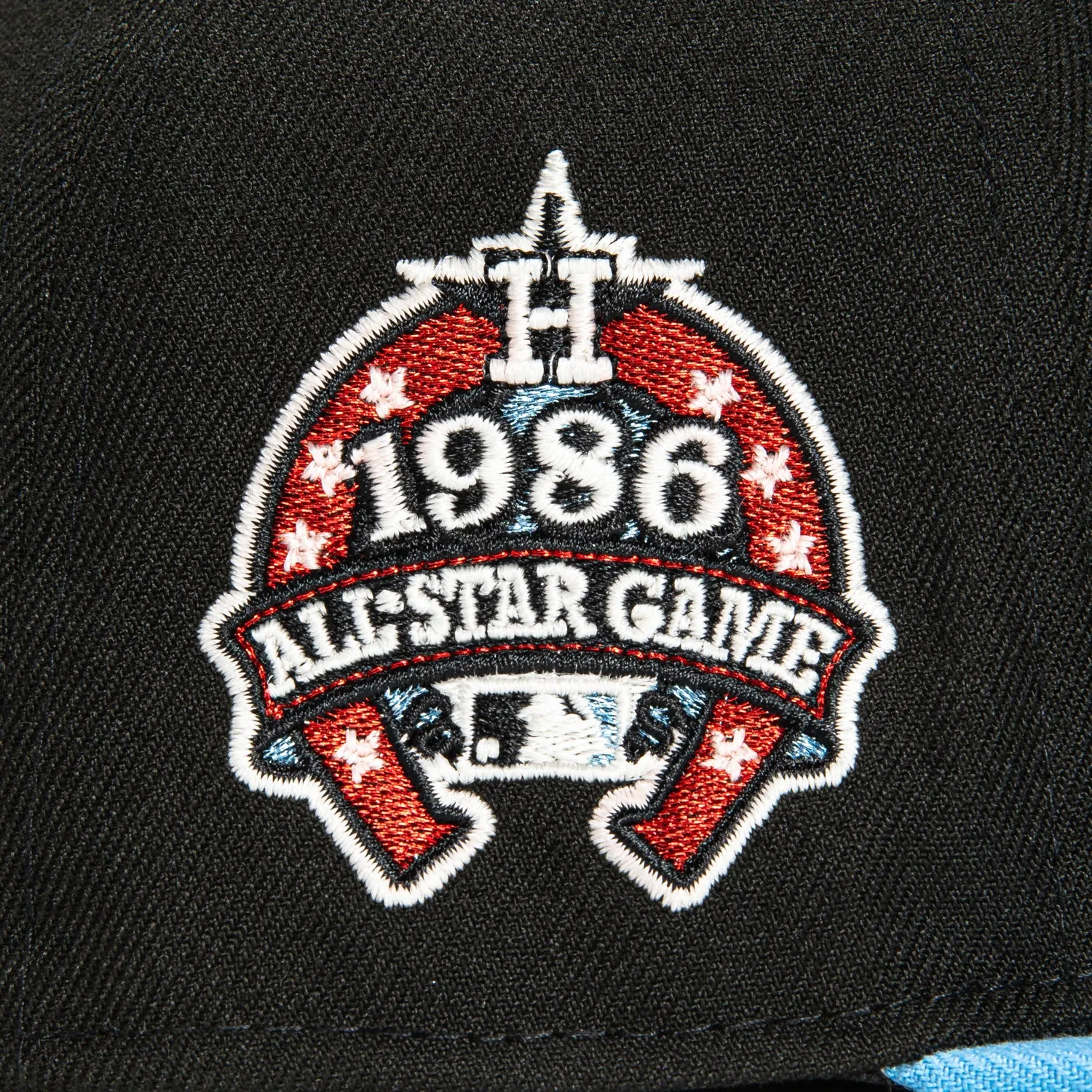 New Era 59Fifty Houston Astros 1986 All Star Game Patch Hat - Black, Light Blue, Red
