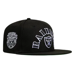 New Era 59Fifty Las Vegas Raiders 3X Super Bowl Champions Patch Arch Hat - Black
