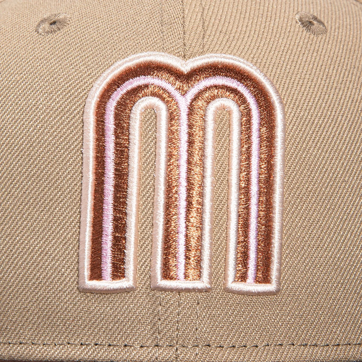 New Era 59Fifty Mexico World Baseball Classic Mexico Flag Patch Hat - Khaki, Brown