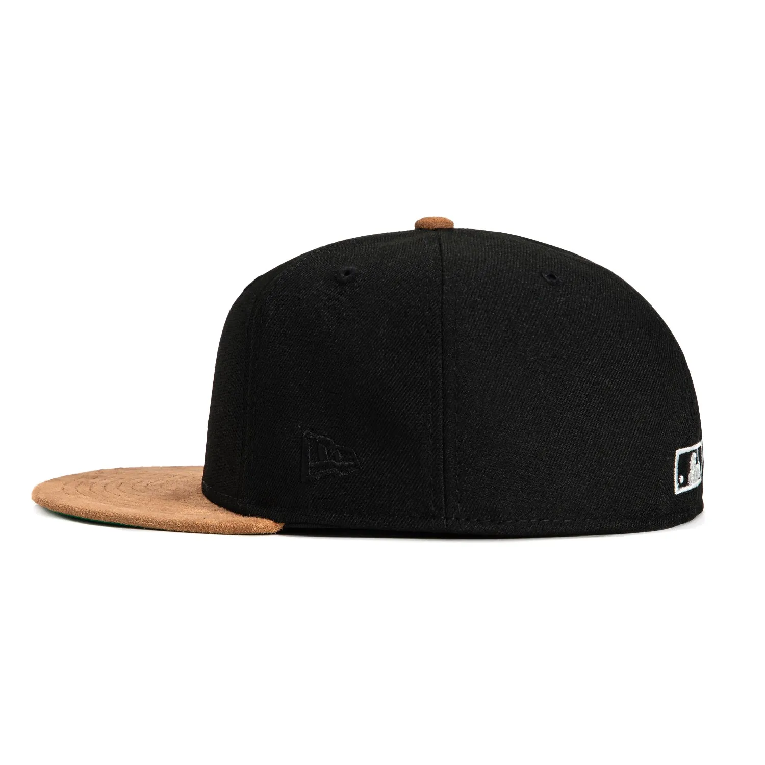 New Era 59Fifty Suede Visor New York Yankees 1996 World Series Patch Hat - Black, Tan