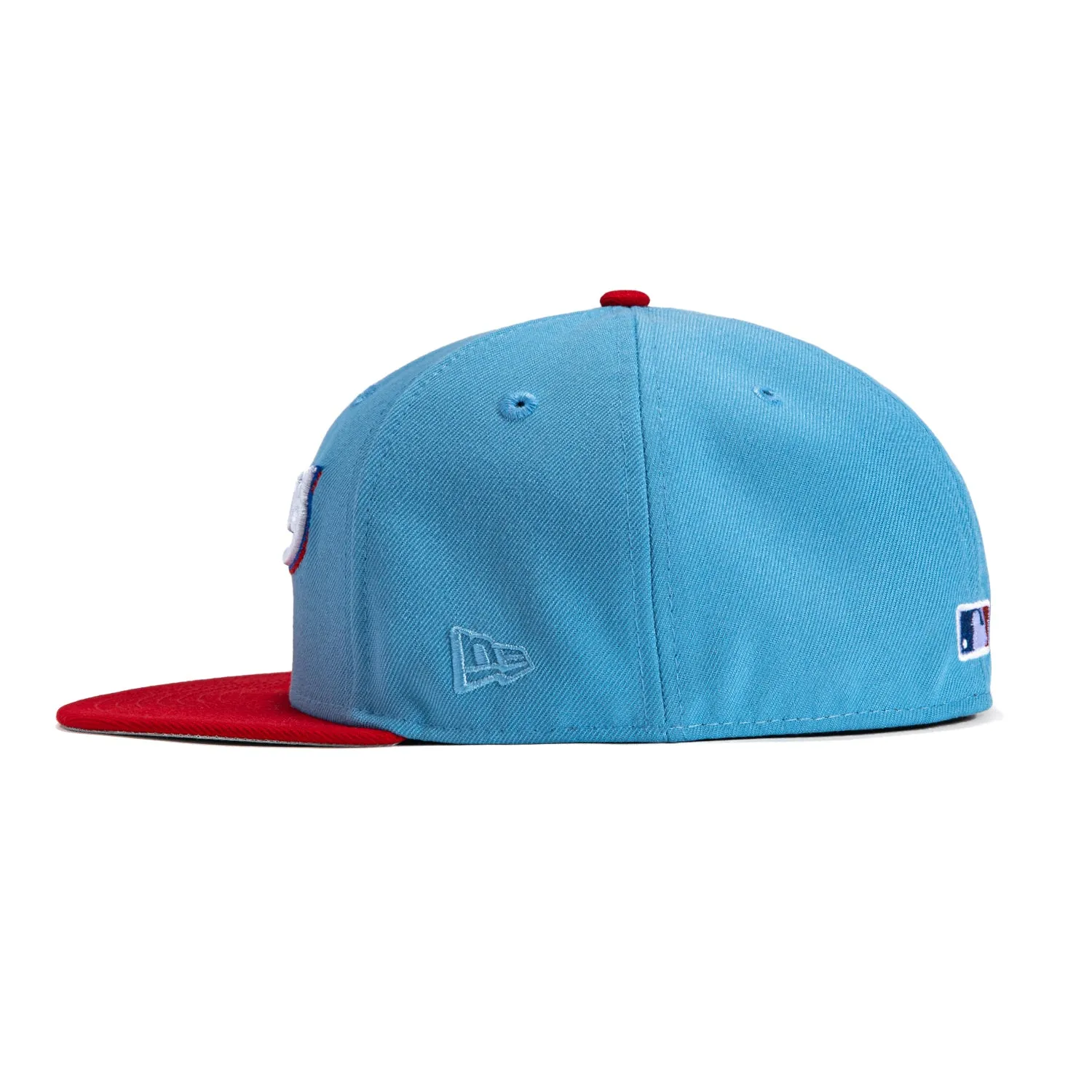 New Era 59Fifty Texas Rangers 2024 All Star Game Patch Script Hat - Light Blue, Red