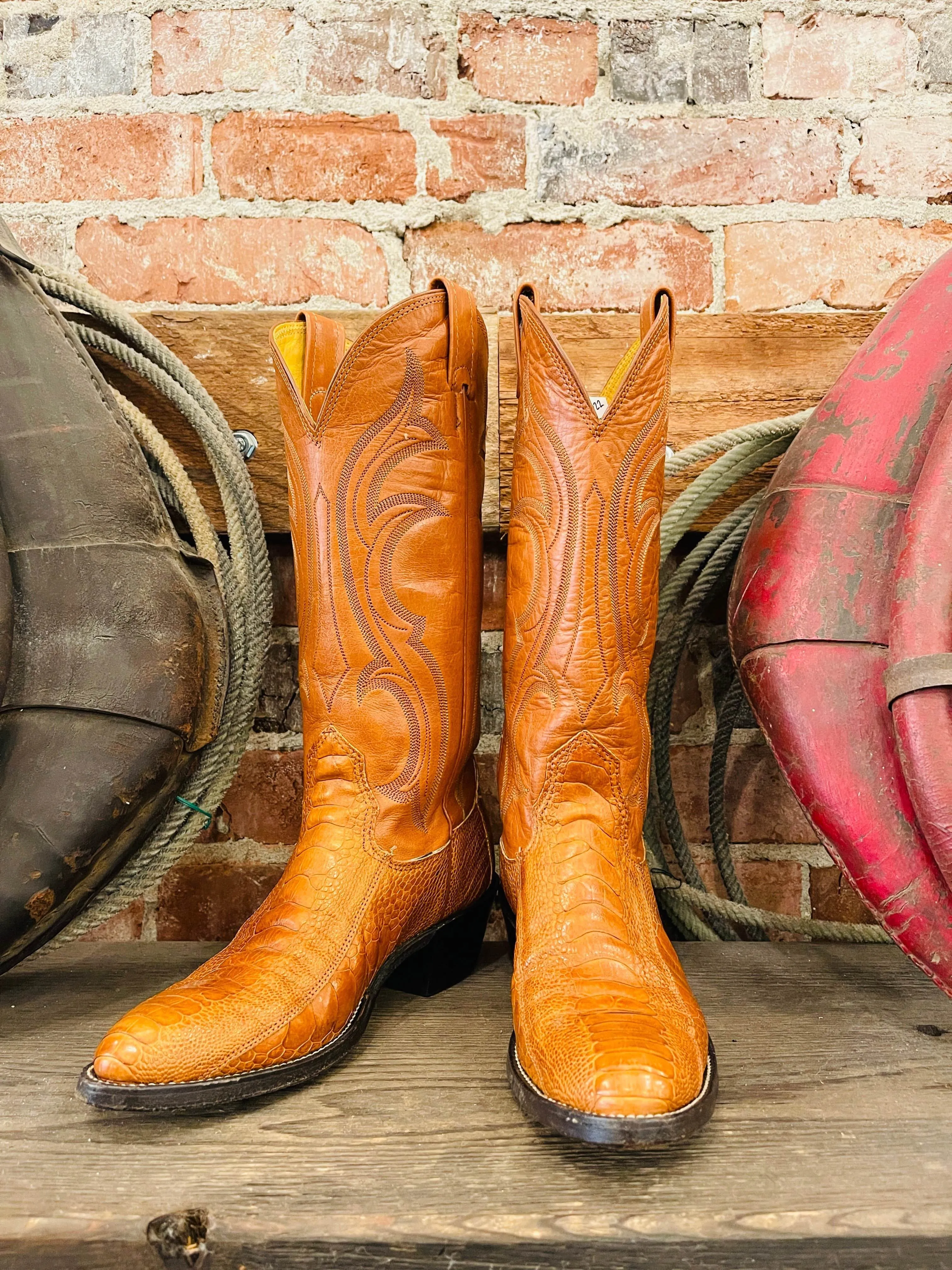 Nocona Ostrich Leg Cowboy Boots Women's Size 5.5