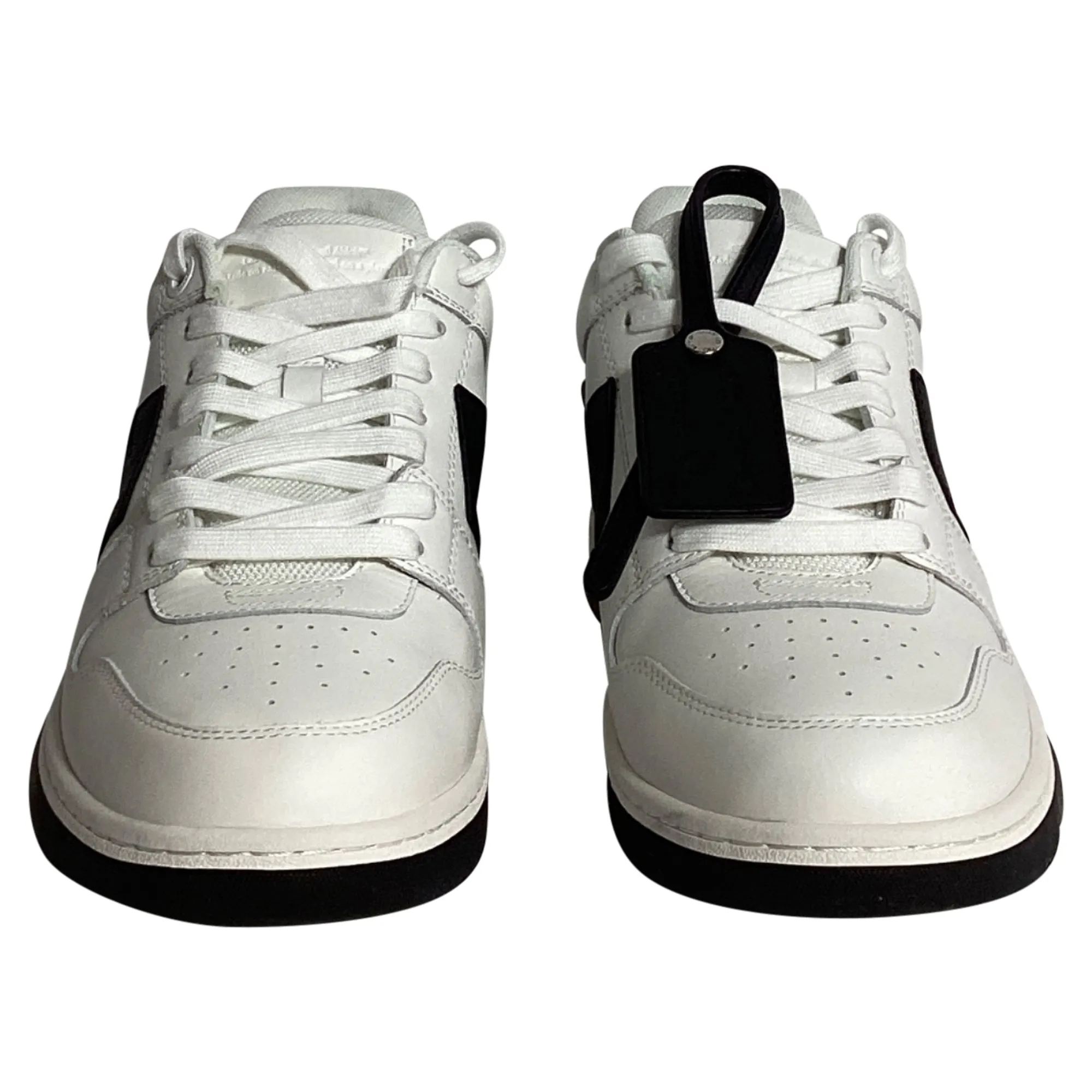 Off-White Out Of Office Sneakers in White & Black Leather