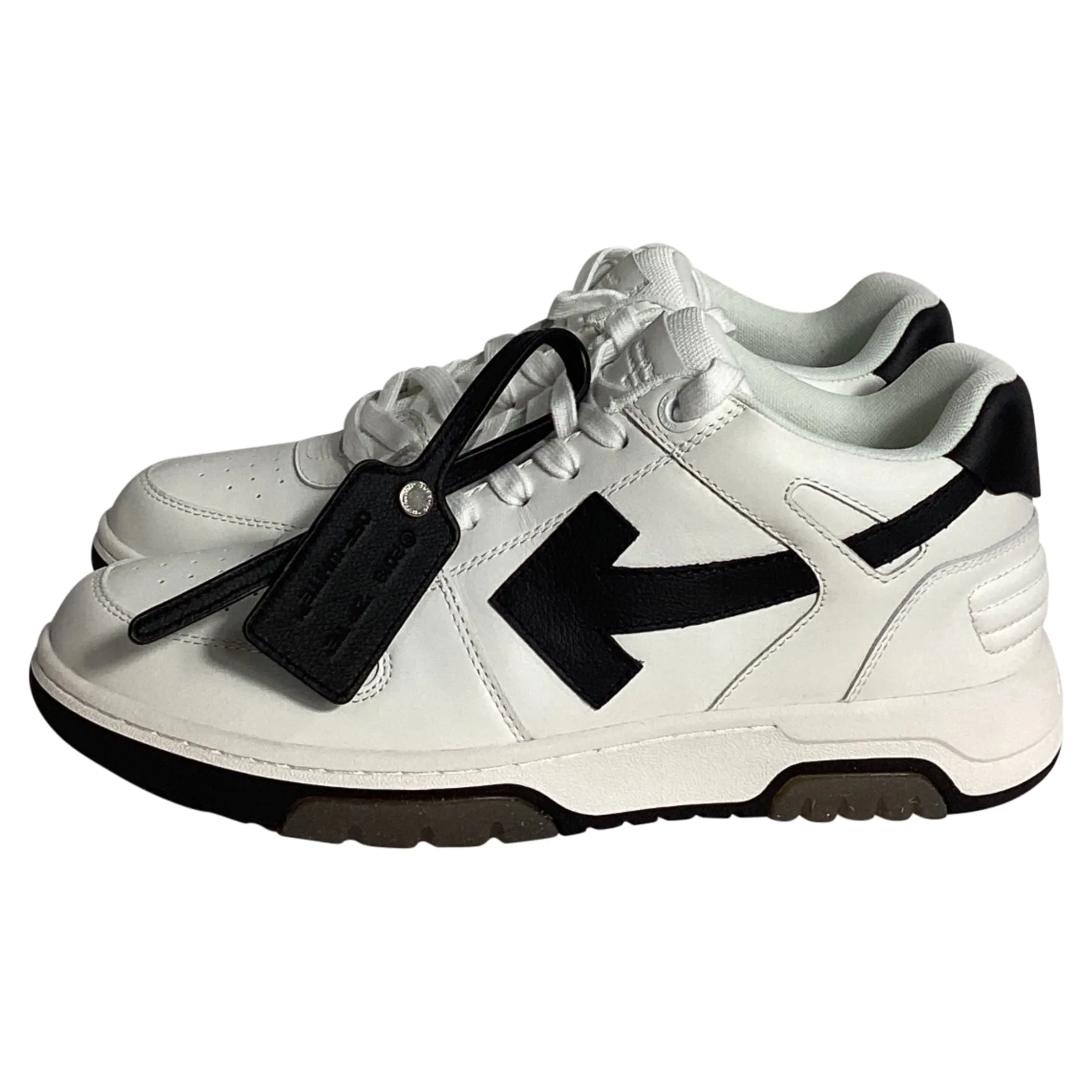 Off-White Out Of Office Sneakers in White & Black Leather