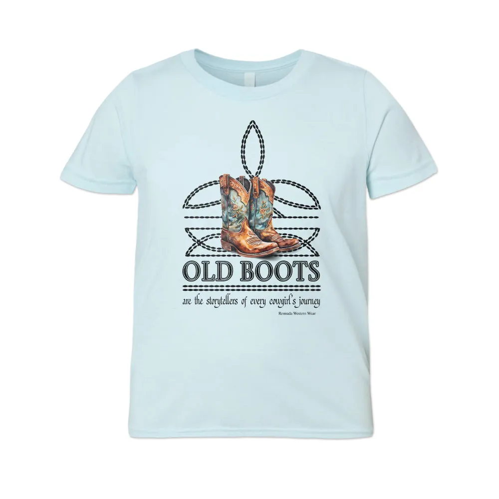 OLD BOOTS Cowgirl Boot Stitch Youth Western Tee