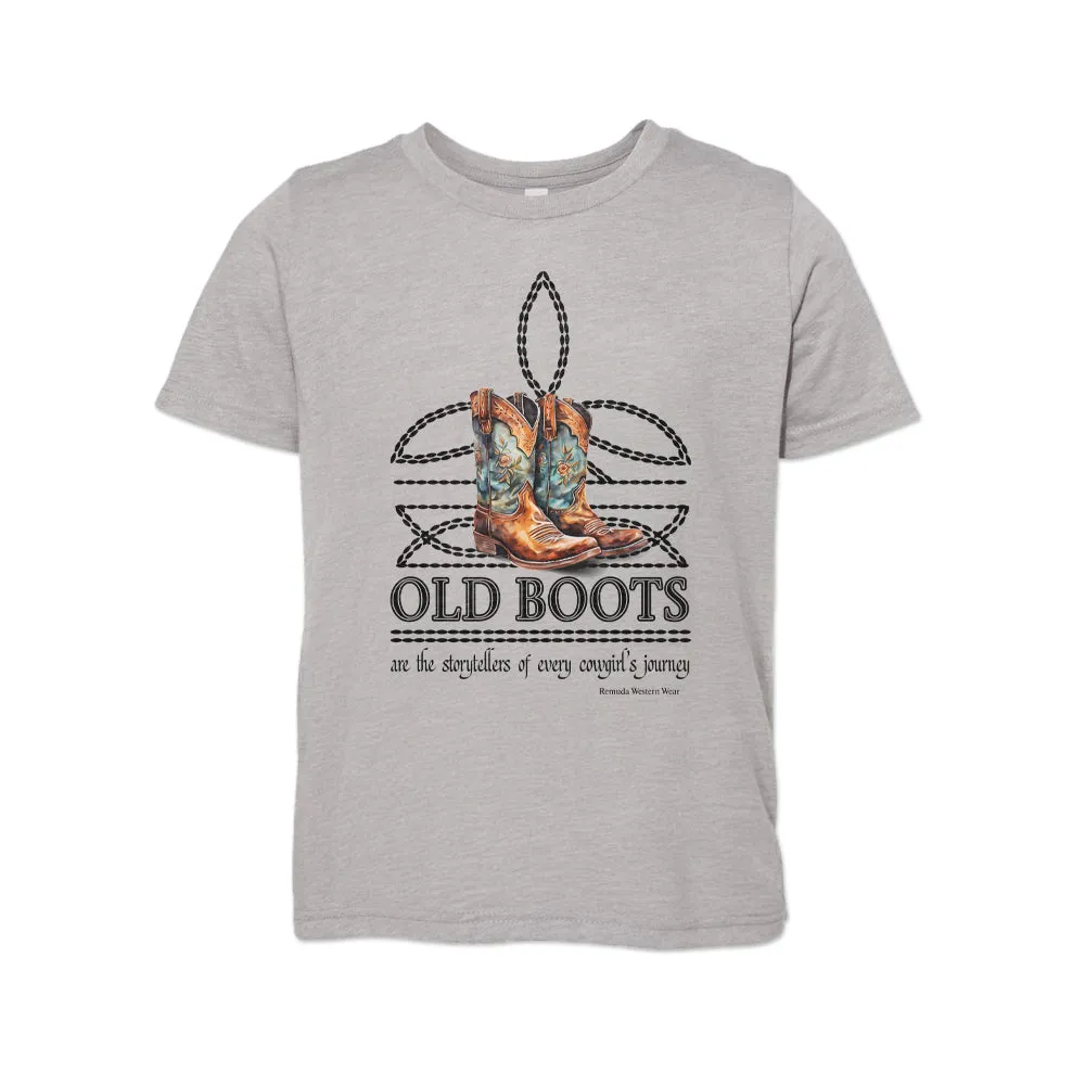 OLD BOOTS Cowgirl Boot Stitch Youth Western Tee