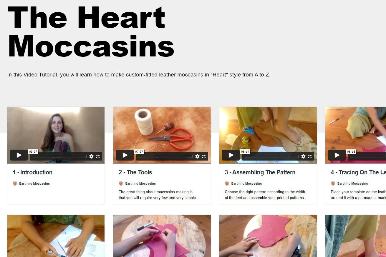 "Heart" Moccasins VIDEO   PDF Tutorial with Printable Patterns