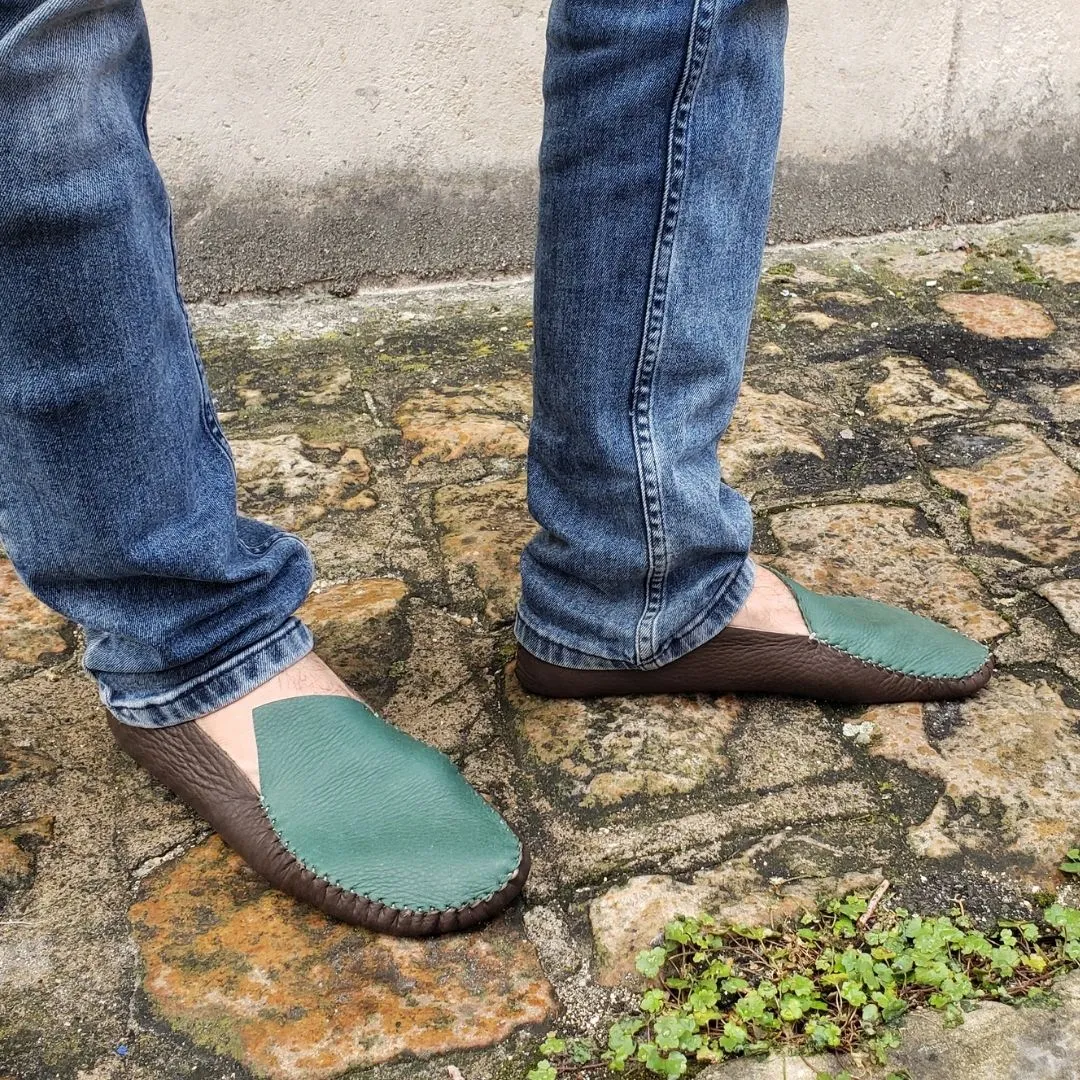 "Leaf" Moccasins / Custom-Made Barefoot-Shoes