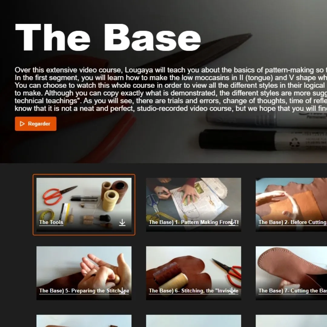 "The Base", 10-in-1 Video   PDF Tutorial about Pattern-Making