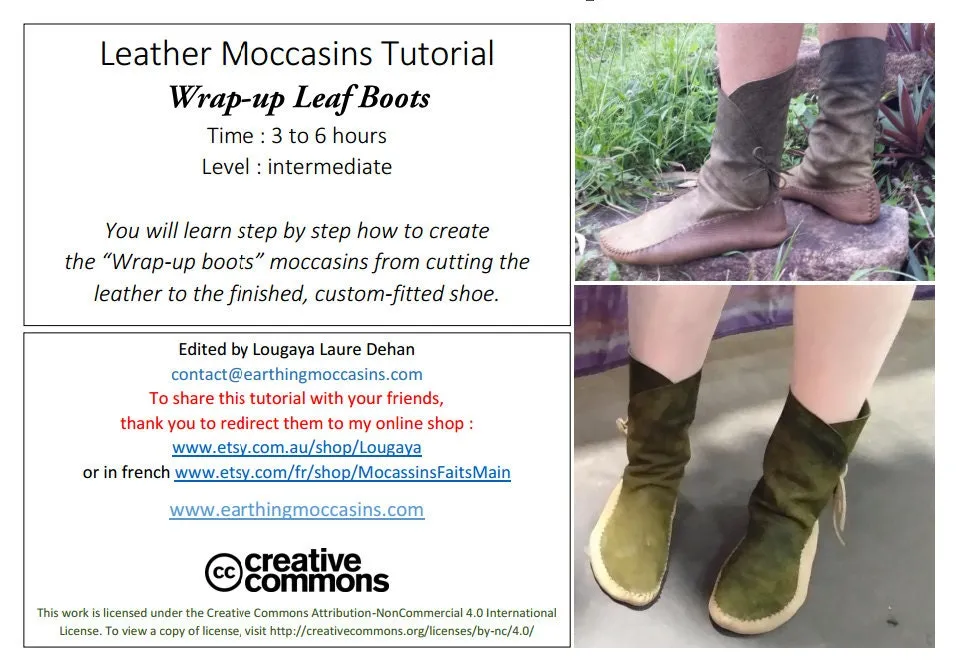 "Wrap-up Boots" VIDEO   PDF Tutorials with Printable Patterns