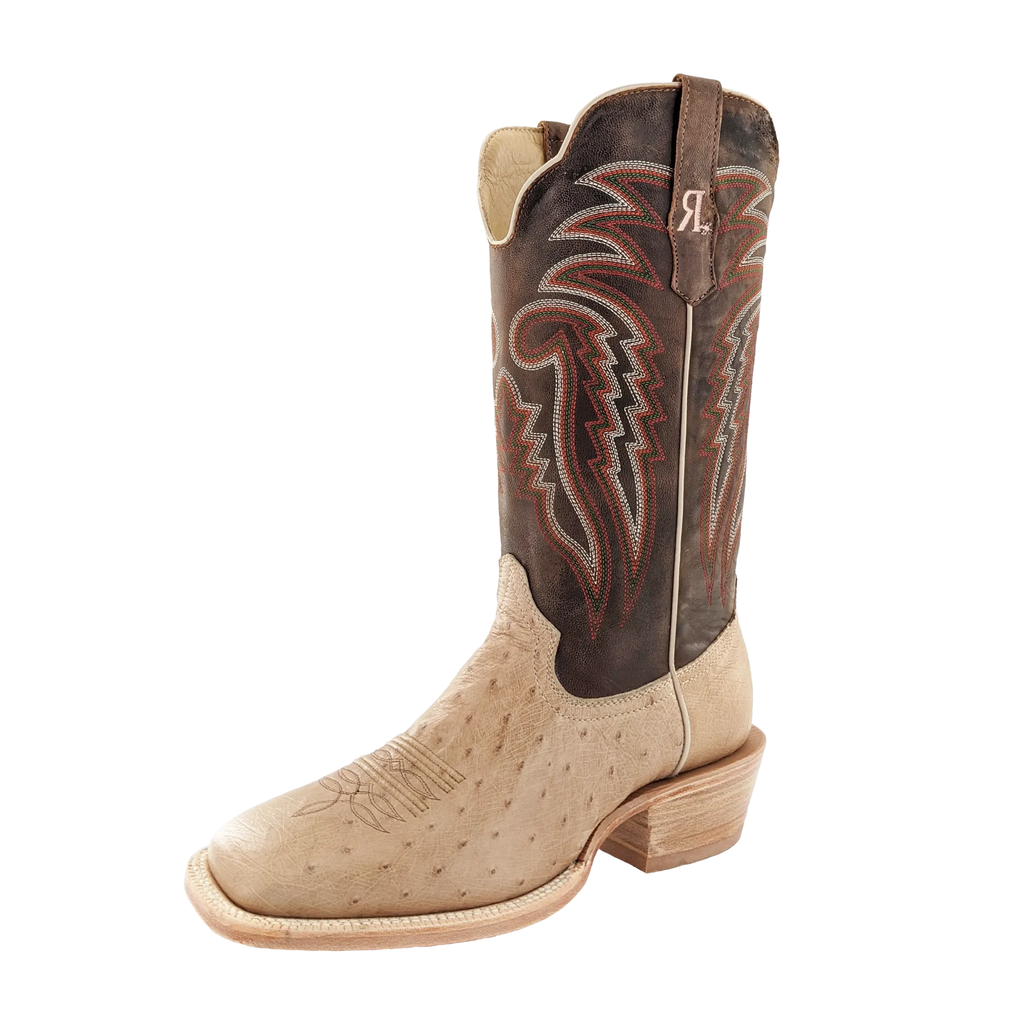 R. Watson Sand Bruciato Smooth Ostrich Men's Boot