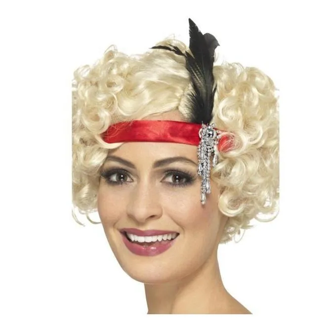 Red Satin Charleston Headband