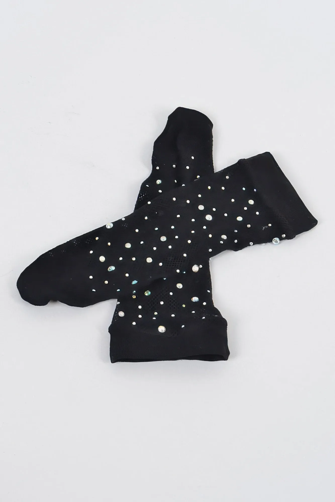 Rhinestone Mesh Socks