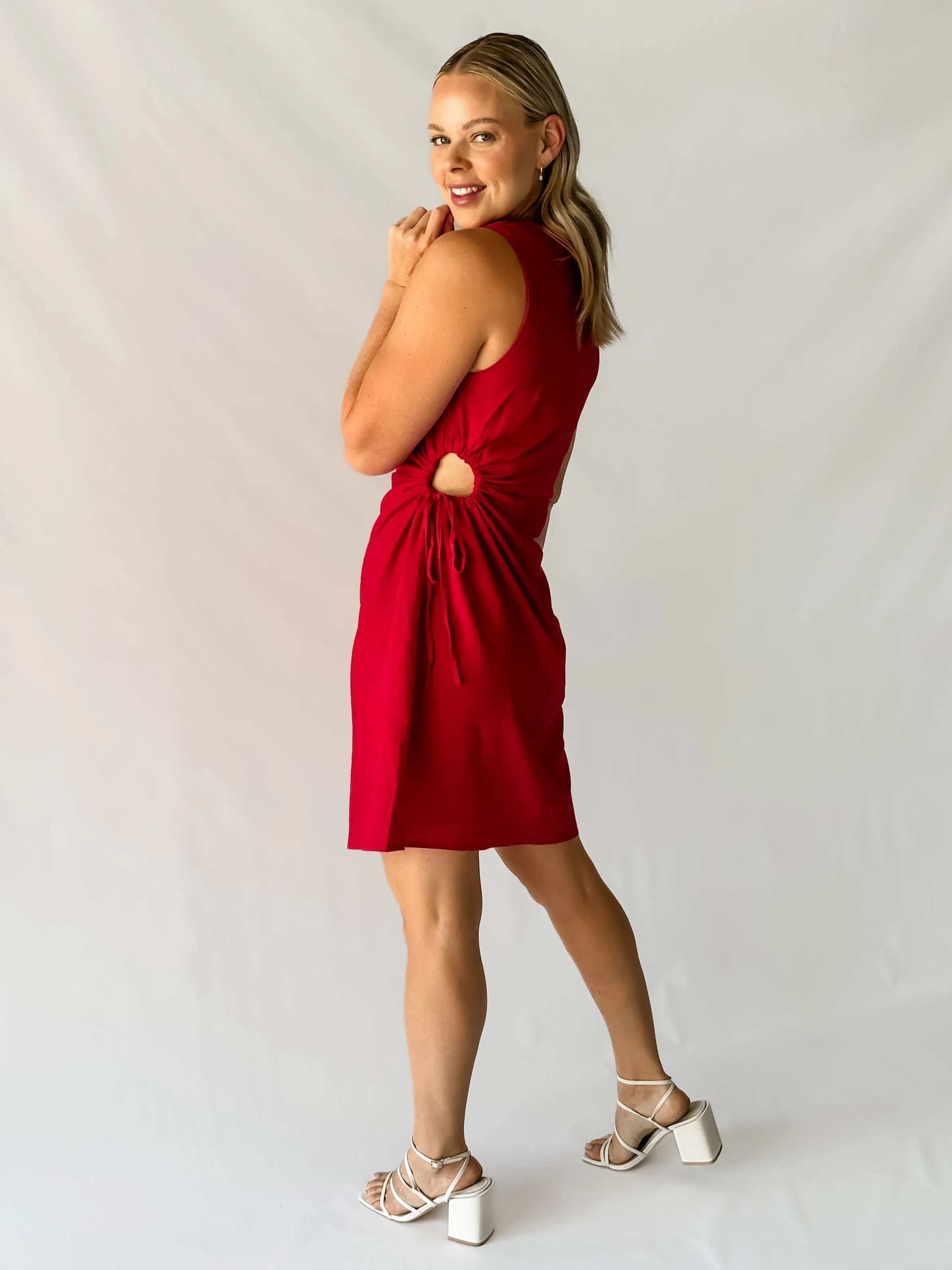 ROSALIE DRESS - RASPBERRY